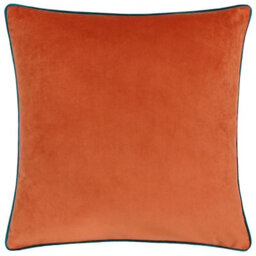 furn. Furn Meridian Velvet Polyester Filled Cushion, Tiger/teal, 45 X 45Cm