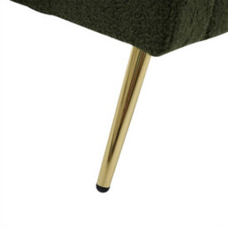 Abrihome Sofa Bed, Three Adjustable Backrest Angles, Gold Legs, Cushions And Side Storage Pockets, Green - thumbnail 6