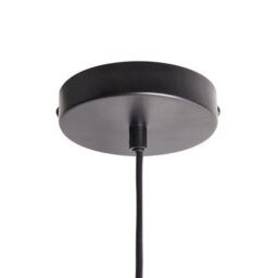 Wyld and Coco Pendant Lamp Black Iron - Overlapping Petal Perforated Shade, 62Cm, 149Cm Drop - thumbnail 6
