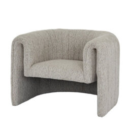 Wyld Haus Mirmande Soft Grey Minimalist Curved Accent Armchair - thumbnail 7