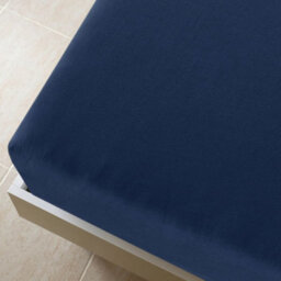 Walplus Jersey Fitted Sheet Navy Blue 140X200 Cm Cotton - thumbnail 3