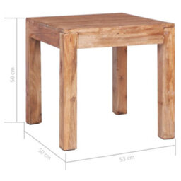 Berkfield Coffee Table 53X50X50 Cm Solid Reclaimed Wood - thumbnail 5