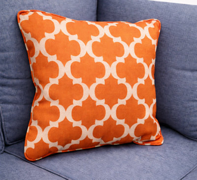 "Glendale Garden & Leisure Aztec Orange Scatter Cushions 45Cmx45Cm (18""x18"") - Garden Sofa Cushions Pillows Uk Made"