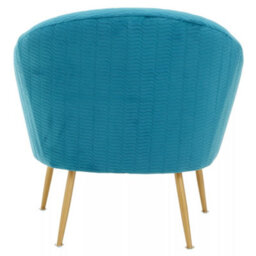 Orsina Blue Occasional Chair, Luxury Blue Velvet Occasional Chair, Comfortably Fashionable Blue And Gold Chair - thumbnail 4