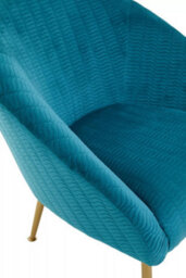 Orsina Blue Occasional Chair, Luxury Blue Velvet Occasional Chair, Comfortably Fashionable Blue And Gold Chair - thumbnail 8