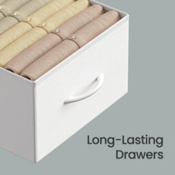 Ledrem Chest Of Drawers, 5-Drawer Steel Frame Storage Unit For Bedroom, 39.6 X 30 X 117.7 Cm, White - thumbnail 6
