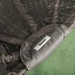 Outsunny Hanging Swing Chair W/ Metal Stand & Side Pocket, Sand - thumbnail 9