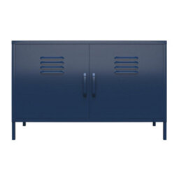 Dorel Home Bradford Metal Cabinet With 2 Doors Wide In Navy