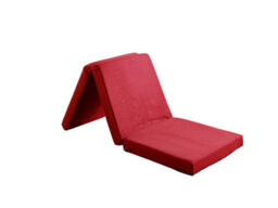 Mattress Guru Folding Z Bed Mattress, Tri Folding Guest Bed, Lightweight, Space Saving, Futon Mattress, Red - thumbnail 1