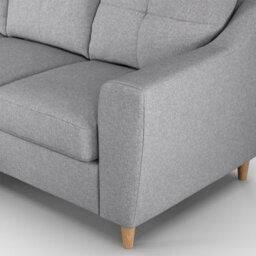 Furnishings For Less UK Baxter Silver Tufted Fabric Sofa Suite 3 Seater And 2 Seater Sofa - thumbnail 3