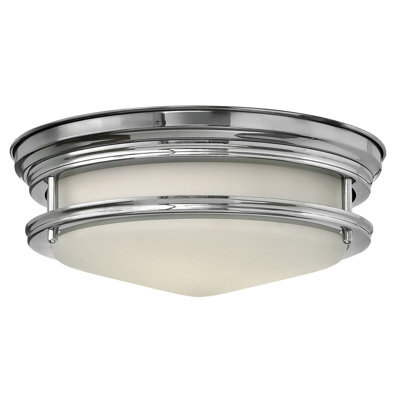 2-Bulb Flush Mount Light With Opaque Glass And Polished Chrome Finish - Led G9 3.5W