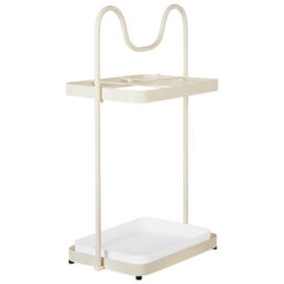 Beliani Umbrella Stand Chaverny Metal Beige