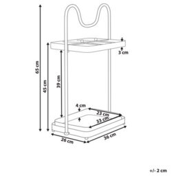 Beliani Umbrella Stand Chaverny Metal Beige - thumbnail 3