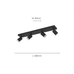 Eglo Melitello-Z Smart Control Rgb Led 4 Light Spotlight, Black - thumbnail 4