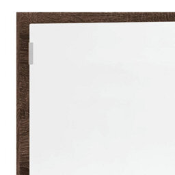 Berkfield Led Bathroom Mirror Brown Oak 100X8.5X37 Cm Engineered Wood - thumbnail 9