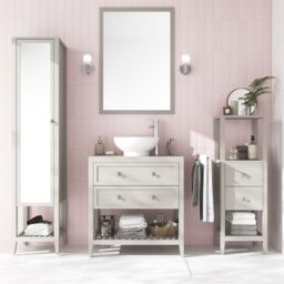 GoodHome Perma Tall Satin Grey Bathroom Cabinet (H)120Cm (W)40.2Cm - thumbnail 5