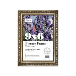9X6 Gunmetal  Ornate Picture Frame (22.9 X 15.2Cm) Poster, Photo, Artwork, Gallery Wall Or Print - thumbnail 1