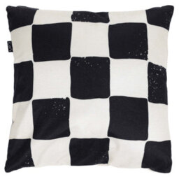 icon Cushion 43X43 Kyoto Fabric, Checkerboard Mono - thumbnail 2