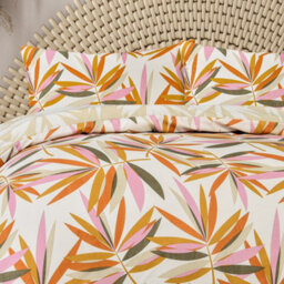 Smart Living Luxury Super Soft Reversible Bright Leaves Duvet Cover With Pillowcase - thumbnail 5