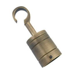 Ropeservices Uk 8 X 28mm Antique Brass Decking Rope Hook Fittings Fixings Barrier Set - thumbnail 4