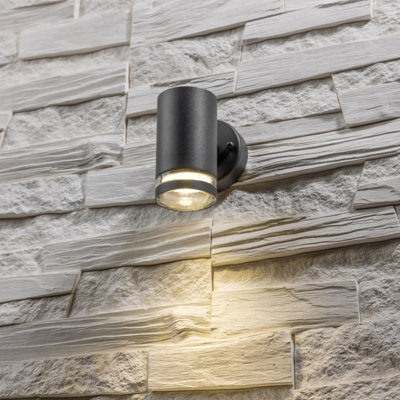 CGC Lighting Cgc Jennifer Dark Grey Outdoor Single Spot Cylinder Wall Light - image 1