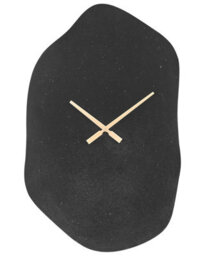 Wyld And Coco Rectangular Wall Clock 64 X 44 Cm Black Iron Face With Irregular Gold Hands - thumbnail 2