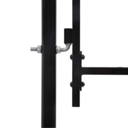 Walplus Black Double Door Fence Gate With Spear Top 400X175 Cm, Includes 3 Keys - thumbnail 3