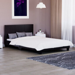 Lassic Vida Designs Lisbon Black 4Ft Small Double Ukfr Faux Leather Bed Frame - thumbnail 1