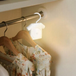 Amorly T-Shirt Hanger Motion Sensor Night Light,battery Operated Closet Cabinet Led Lamp,warm Light Nightlight For Wardrobe Bedside,white - thumbnail 6