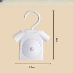 Amorly T-Shirt Hanger Motion Sensor Night Light,battery Operated Closet Cabinet Led Lamp,warm Light Nightlight For Wardrobe Bedside,white - thumbnail 4