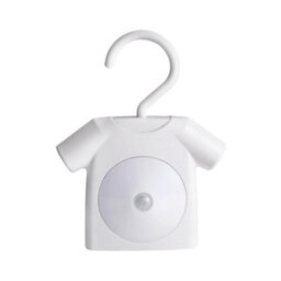 Amorly T-Shirt Hanger Motion Sensor Night Light,battery Operated Closet Cabinet Led Lamp,warm Light Nightlight For Wardrobe Bedside,white - thumbnail 2