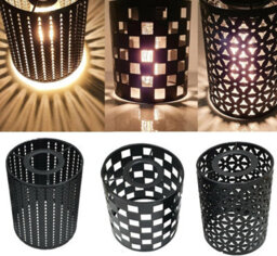 2 Pack Brushed Silver Metal Bulb Guard Drum Shaped Lamp Shades For Ceiling Pendant Lights Indoor Easy Fit Wire Cages (2 Pack) - thumbnail 7