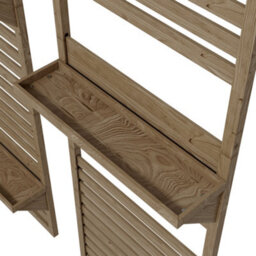 Outsunny Wall Mounted Plant Stands Set Of 2 With Shelves And Slatted Trellis - thumbnail 9