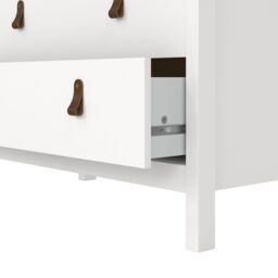 Madrid White No Effect 3 Drawer Chest (H)797mm (W)823mm (D)384mm - thumbnail 6