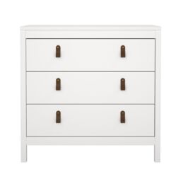 Madrid White No Effect 3 Drawer Chest (H)797mm (W)823mm (D)384mm - thumbnail 2