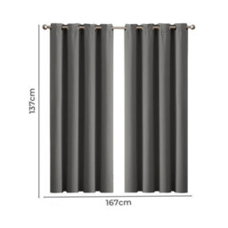 Marlow Blackout Curtains Window Curtain Draperies Pair Eyelet Bedroom Decor - thumbnail 2