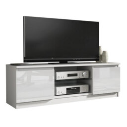 Tv Unit Aura 120Cm - White With Gloss Doors - thumbnail 3