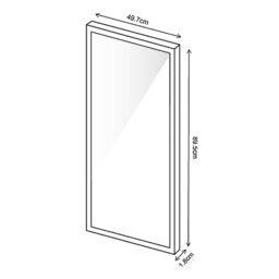 Premium Kitchens Ethos Matt Green Modern Tall Glazed Cabinet Door (W)500mm (H)895mm (T)18mm - thumbnail 4