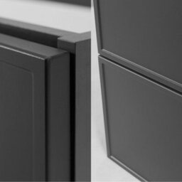Heze Furniture Slim Modern 2 Cabinets Set Vanity Unit 120Cm With Worktop & Tall Cabinet 136Cm - Anthracite - thumbnail 5