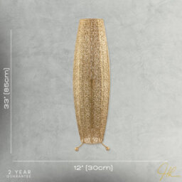 Happy Homewares Traditional And Ornate Floral Moroccan Floor Lamp In Satin Gold - thumbnail 7