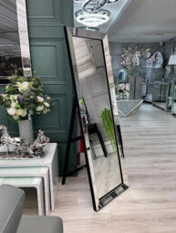 Mihomeuk Silver Venetian Freestanding Floor Mirror With Kickstand