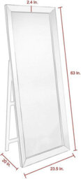 Mihomeuk Silver Venetian Freestanding Floor Mirror With Kickstand - thumbnail 3