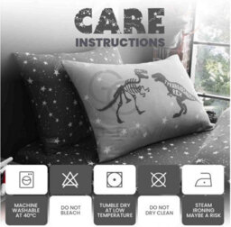Gc Gaveno Cavailia Animal Print Stars Patterend Dinosaur Grey Single Fitted Sheet Luxurious Soft & Cosy Bed Sheet - thumbnail 4