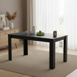 Kosy Koala Dark Grey Arrow Design Dining Table Set With 4 Black Gem Pattern Chairs Dining Furniture Set - thumbnail 3