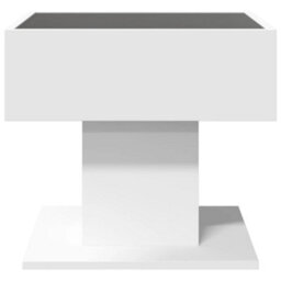 Berkfield Coffee Table With Led White 50X50X45 Cm Engineered Wood - thumbnail 7