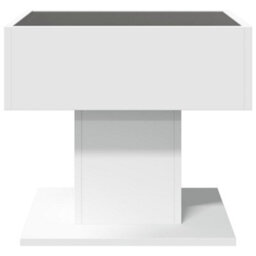 Berkfield Coffee Table With Led White 50X50X45 Cm Engineered Wood - thumbnail 6