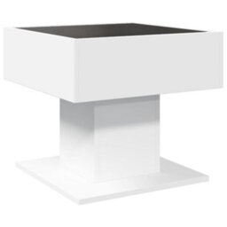 Berkfield Coffee Table With Led White 50X50X45 Cm Engineered Wood - thumbnail 8