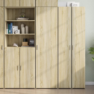 Berkfield Highboard Sonoma Oak 50X42.5X185 Cm Engineered Wood - image 1