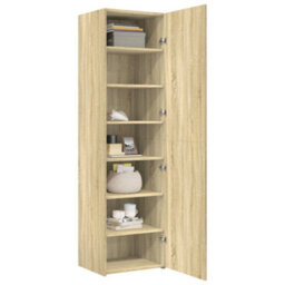 Berkfield Highboard Sonoma Oak 50X42.5X185 Cm Engineered Wood - thumbnail 3