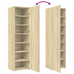 Berkfield Highboard Sonoma Oak 50X42.5X185 Cm Engineered Wood - thumbnail 7